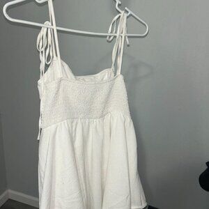 White dress with tie straps